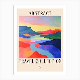 Abstract Travel Collection Poster Fiji 2 Art Print