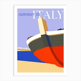 Italy Travel Poster, Karen Arnold Art Print