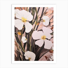 Flower Illustration Flax Flower Flower 1 Art Print