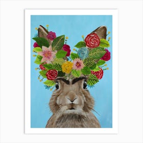 Frida Kahlo Rabbit Art Print