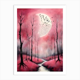 Full Moon In The Forest 1 Art Print