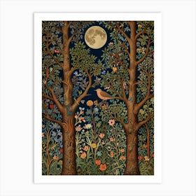 William Morris Moonlight In The Forest 11 Art Print