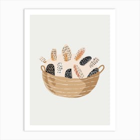 Illustration Of A Basket Art Print