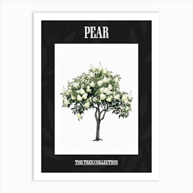 Pear Tree Pixel Illustration 4 Poster Art Print