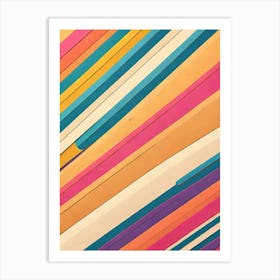 Colorful Stripes Art Print