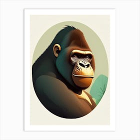 Cheeky Gorilla, Gorillas Cute Kawaii Art Print