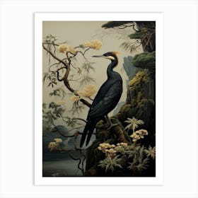 Dark And Moody Botanical Cormorant 3 Art Print