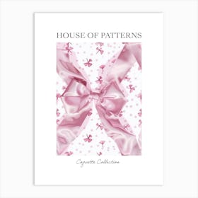 Big Pink Bow Pattern Poster Art Print