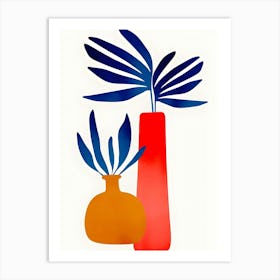 Vases And Palms Art Print