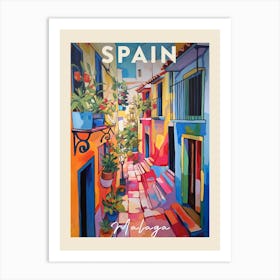 Malaga Spain 4 Fauvist Painting  Travel Poster Art Print