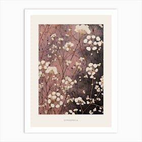 Flower Illustration Gypsophila Babys Breath 4 Poster Art Print