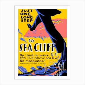 Just One Step To Sea Cliff Art Print