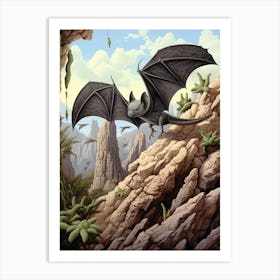 Mexican Free Tailed Bat Painting 2 Art Print