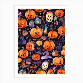 Halloween Pumpkins 2 Art Print