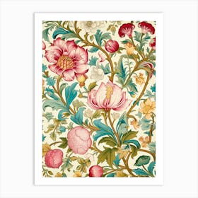 Floral Wallpaper 132 Art Print