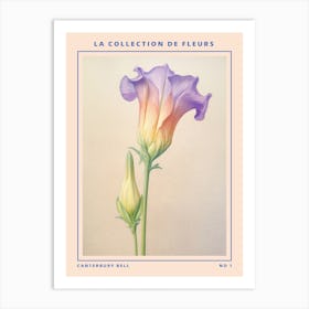 Canterbury Bell French Flower Botanical Poster Art Print