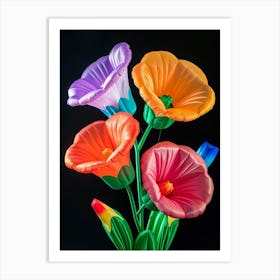 Bright Inflatable Flowers Hollyhock 2 Art Print