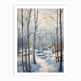 Winter City Park Painting Forest Park St Louis 3 Art Print