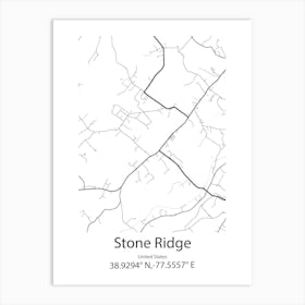 Stone,United Kingdom Minimalist Map Art Print