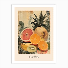 5 A Day Fruit Poster 2 Art Print