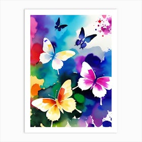 Colorful Butterflies 182 Art Print