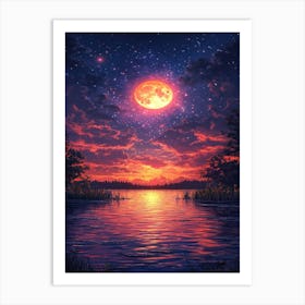 Full Moon In The Sky 12 Art Print