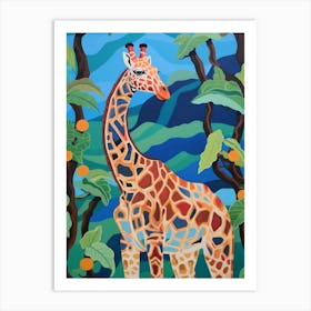Maximalist Animal Painting Giraffe 3 Art Print