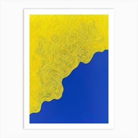 'Yellow Wave' Art Print