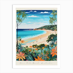 Poster Of Four Mile Beach, Australia, Matisse And Rousseau Style 3 Art Print