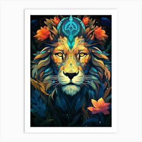 Lion Native Art Print