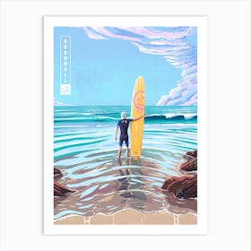 Surf Cornwall Art Print