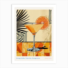 Orange Crush Cocktail Poster Art Print