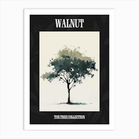 Walnut Tree Pixel Illustration 4 Poster Art Print