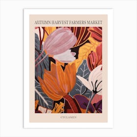 Fall Botanicals Cyclamen 3 Poster Art Print