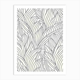 Bamboo Leaf William Morris Inspired 2 Art Print