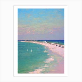 Siesta Key Beach Florida Monet Style Art Print