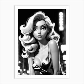 Black And White Drawing Art Print