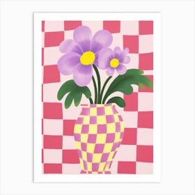 Pansies Flower Vase 1 Art Print