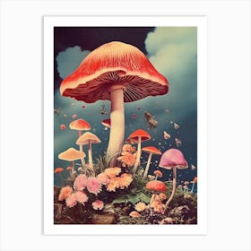 Mushroom Collage 8 Art Print