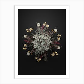 Vintage Hemlock Flower Wreath on Wrought Iron Black n.2112 Art Print