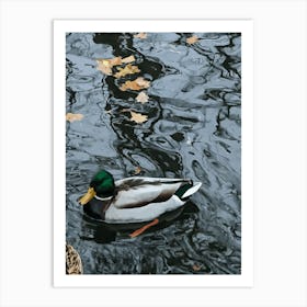 Duck and nature animals art Art Print