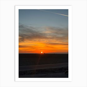 Sunset At The Beach Art Print