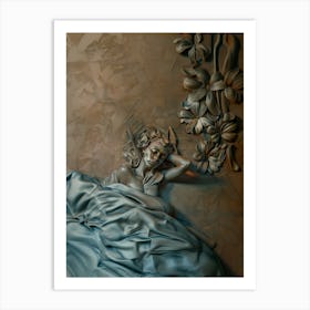 Sleeping woman, relaxing, "Finally" Art Print