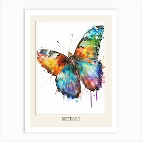 Butterfly Colourful Watercolour 2 Poster Art Print