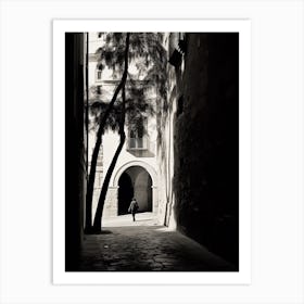 Tarragona, Spain, Black And White Analogue Photography 1 Art Print