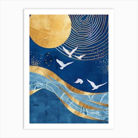 Seagulls In The Sky Art Print