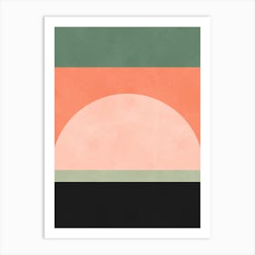 Geometry and boho colors 5 Art Print