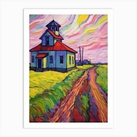 Fort Vancouver National Historic Site Fauvism Illustration 12 Art Print