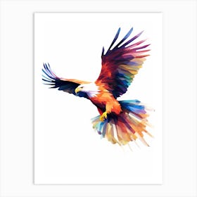 Colourful Geometric Bird Eagle Art Print