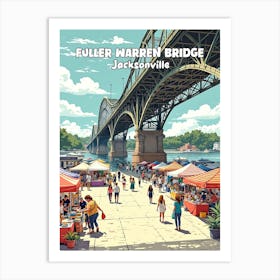 Fuller Marden Bridge Jacksonville Art Print